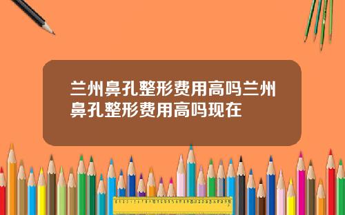 兰州鼻孔整形费用高吗兰州鼻孔整形费用高吗现在