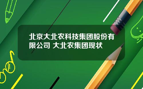 北京大北农科技集团股份有限公司 大北农集团现状