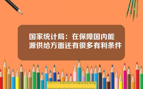 国家统计局：在保障国内能源供给方面还有很多有利条件