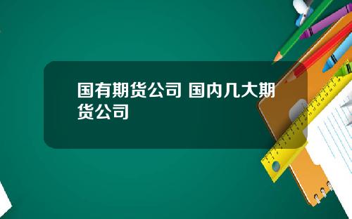 国有期货公司 国内几大期货公司