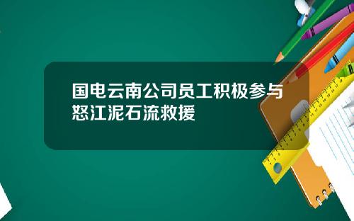 国电云南公司员工积极参与怒江泥石流救援