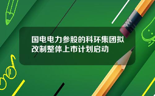 国电电力参股的科环集团拟改制整体上市计划启动