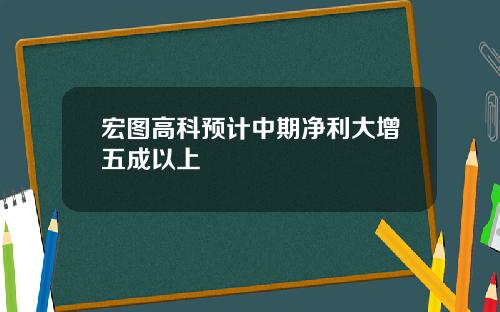 宏图高科预计中期净利大增五成以上