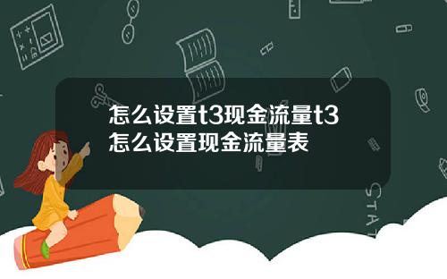 怎么设置t3现金流量t3怎么设置现金流量表