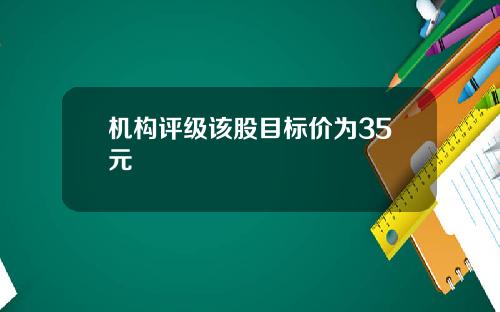 机构评级该股目标价为35元