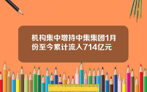 机构集中增持中集集团1月份至今累计流入714亿元