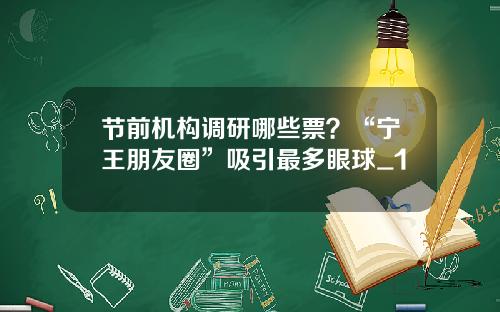 节前机构调研哪些票？“宁王朋友圈”吸引最多眼球_1