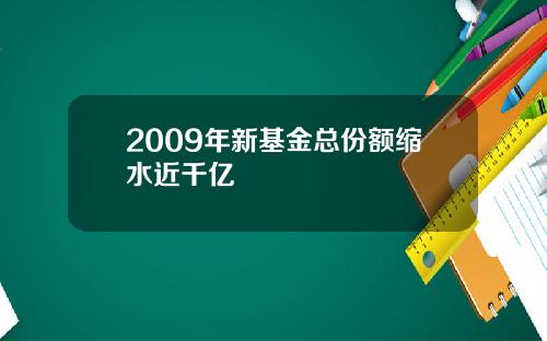 2009年新基金总份额缩水近千亿