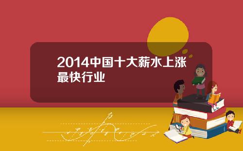 2014中国十大薪水上涨最快行业
