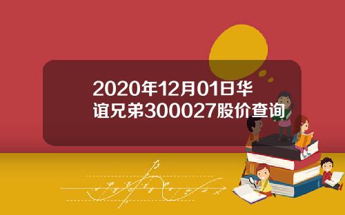 2020年12月01日华谊兄弟300027股价查询