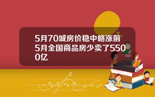 5月70城房价稳中略涨前5月全国商品房少卖了5500亿
