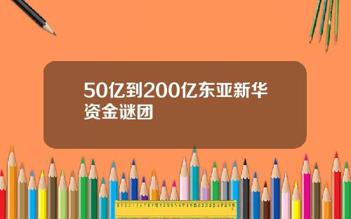 50亿到200亿东亚新华资金谜团