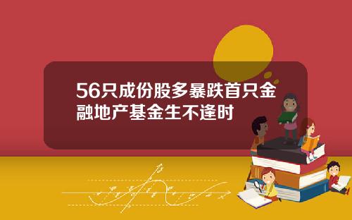 56只成份股多暴跌首只金融地产基金生不逢时
