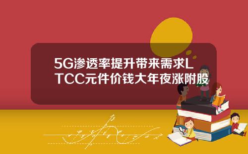 5G渗透率提升带来需求LTCC元件价钱大年夜涨附股