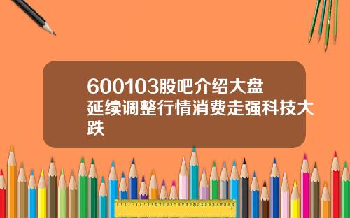 600103股吧介绍大盘延续调整行情消费走强科技大跌