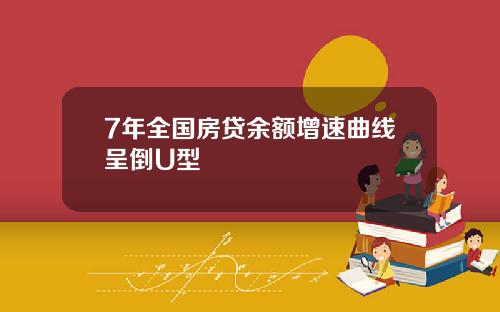 7年全国房贷余额增速曲线呈倒U型