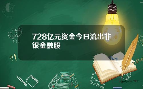728亿元资金今日流出非银金融股