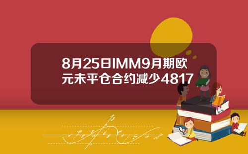 8月25日IMM9月期欧元未平仓合约减少4817