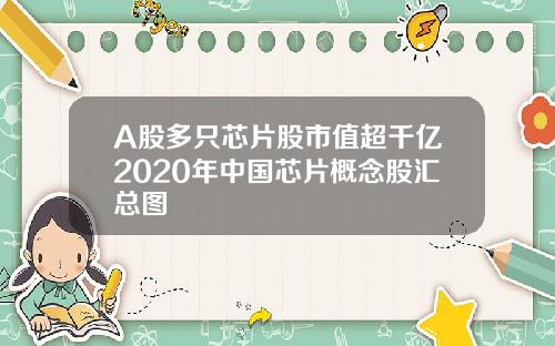 A股多只芯片股市值超千亿2020年中国芯片概念股汇总图