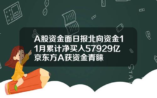 A股资金面日报北向资金11月累计净买入57929亿京东方A获资金青睐