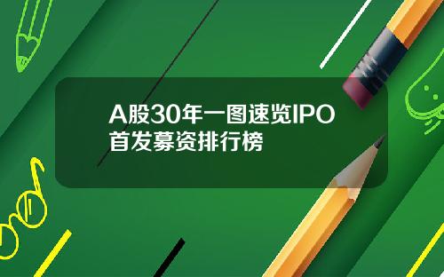 A股30年一图速览IPO首发募资排行榜