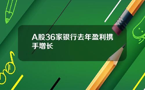 A股36家银行去年盈利携手增长