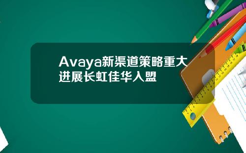 Avaya新渠道策略重大进展长虹佳华入盟