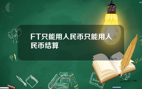 FT只能用人民币只能用人民币结算