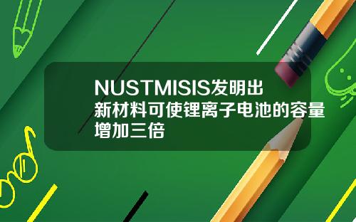 NUSTMISIS发明出新材料可使锂离子电池的容量增加三倍