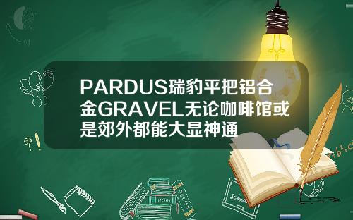 PARDUS瑞豹平把铝合金GRAVEL无论咖啡馆或是郊外都能大显神通