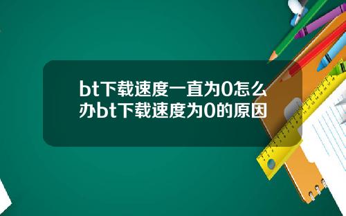 bt下载速度一直为0怎么办bt下载速度为0的原因