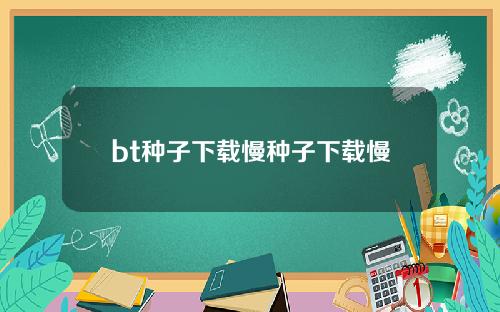 bt种子下载慢种子下载慢