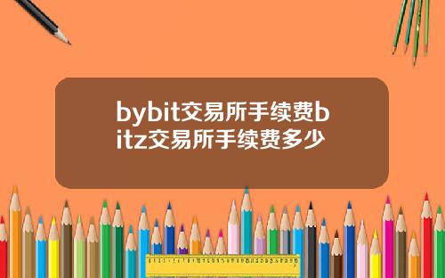 bybit交易所手续费bitz交易所手续费多少