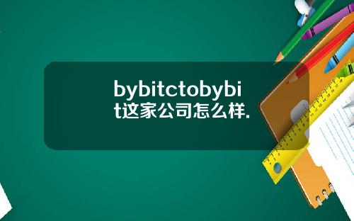 bybitctobybit这家公司怎么样.
