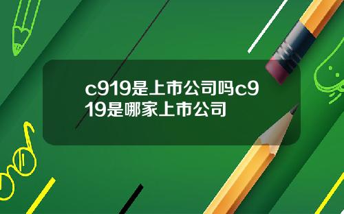 c919是上市公司吗c919是哪家上市公司