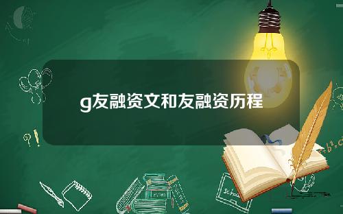 g友融资文和友融资历程