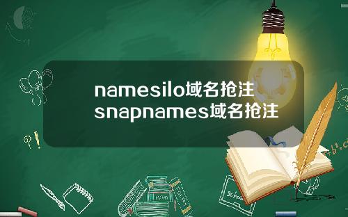 namesilo域名抢注snapnames域名抢注