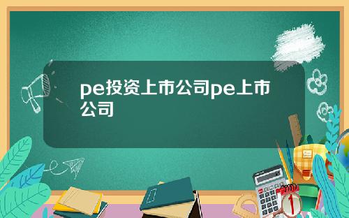 pe投资上市公司pe上市公司