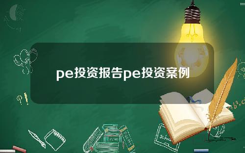 pe投资报告pe投资案例