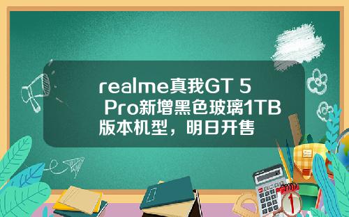 realme真我GT 5 Pro新增黑色玻璃1TB版本机型，明日开售
