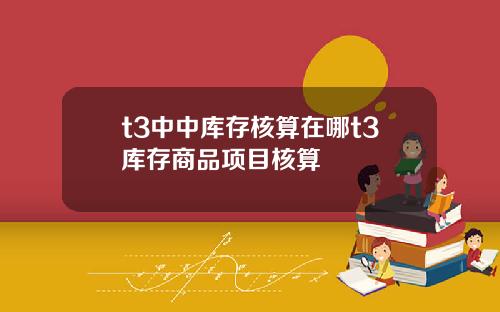 t3中中库存核算在哪t3库存商品项目核算