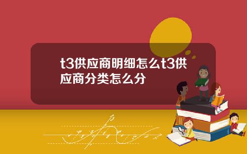 t3供应商明细怎么t3供应商分类怎么分