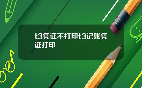 t3凭证不打印t3记账凭证打印