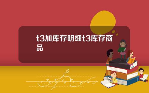 t3加库存明细t3库存商品