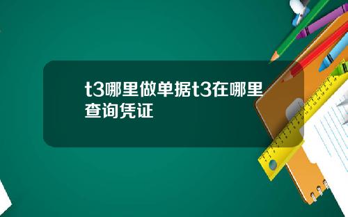 t3哪里做单据t3在哪里查询凭证