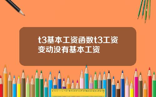 t3基本工资函数t3工资变动没有基本工资