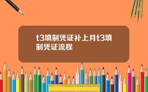 t3填制凭证补上月t3填制凭证流程
