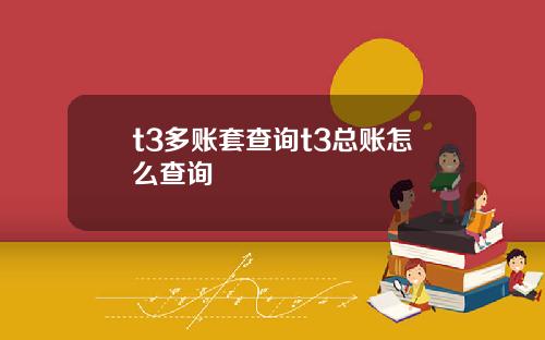 t3多账套查询t3总账怎么查询
