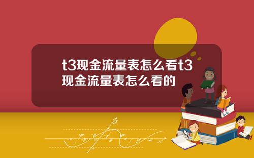 t3现金流量表怎么看t3现金流量表怎么看的