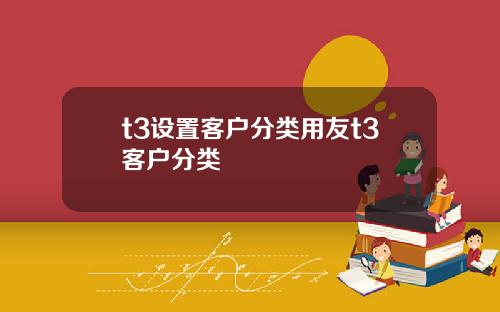 t3设置客户分类用友t3客户分类